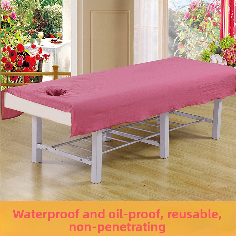 Pokrivalo za ljepotu s perforacijama, vodootporno i otporno na ulje, mješavina poliestera i pamuka, za kozmetičke salone, po narudžbi