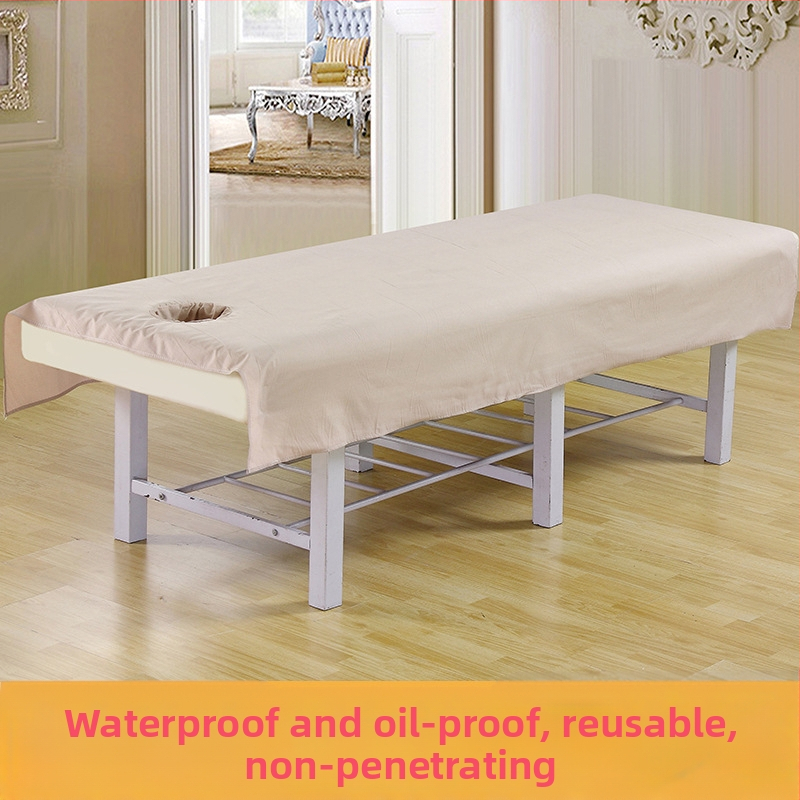 Pokrivalo za ljepotu s perforacijama, vodootporno i otporno na ulje, mješavina poliestera i pamuka, za kozmetičke salone, po narudžbi