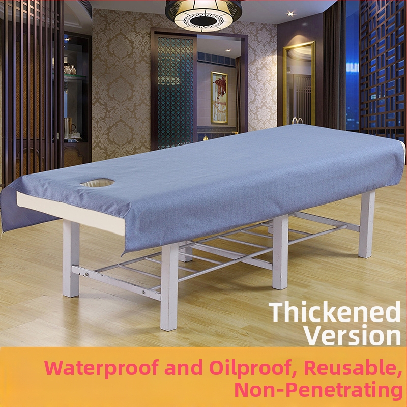 Pokrivalo za ljepotu s perforacijama, vodootporno i otporno na ulje, mješavina poliestera i pamuka, za kozmetičke salone, po narudžbi