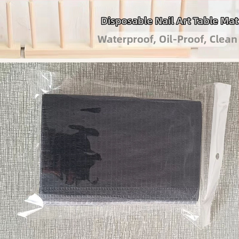 Covoraș de masă pentru manichiură, de unică folosință - Hârtie, 47 g, Dreptunghiular, Model personalizabil, Logo tipărit