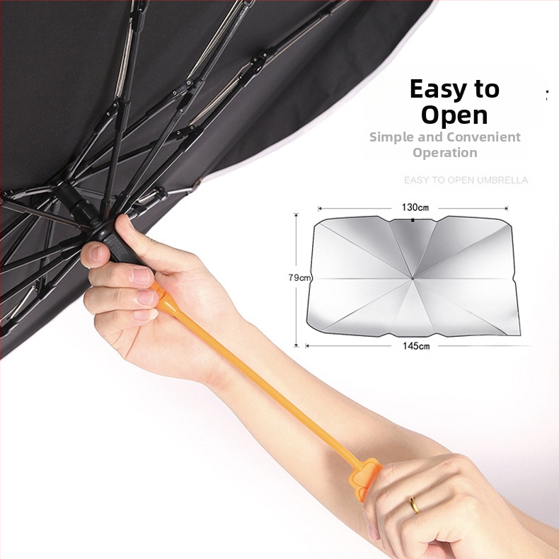 Automobilio saulės skydelis priekinio stiklo užuolaida - universalus tinkamumas, aliuminio plėvelė, teleskopinis montavimas, logotipo spauda įmanoma