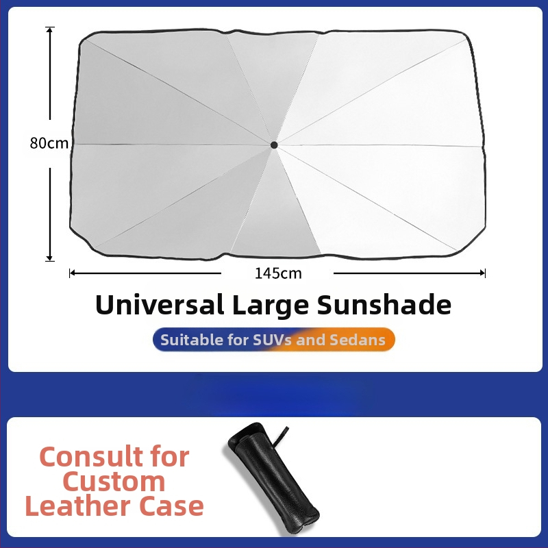 Automobilio saulės skydelis priekinio stiklo užuolaida - universalus tinkamumas, aliuminio plėvelė, teleskopinis montavimas, logotipo spauda įmanoma