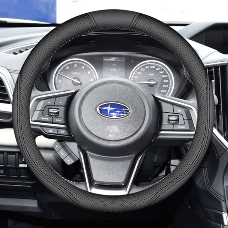 Κάλυμμα τιμονιού από γνήσιο δέρμα για μοντέλα Subaru (Forester, Legacy, Outback, Impreza, XV, BRZ) – καθολική εγκατάσταση, χρήση για όλες τις εποχές.