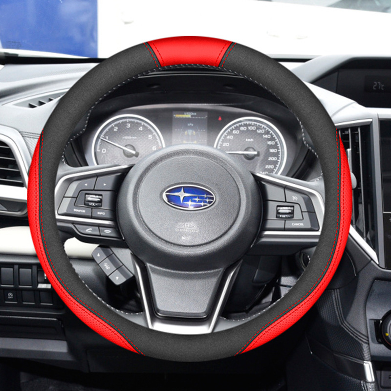 Κάλυμμα τιμονιού από γνήσιο δέρμα για μοντέλα Subaru (Forester, Legacy, Outback, Impreza, XV, BRZ) – καθολική εγκατάσταση, χρήση για όλες τις εποχές.