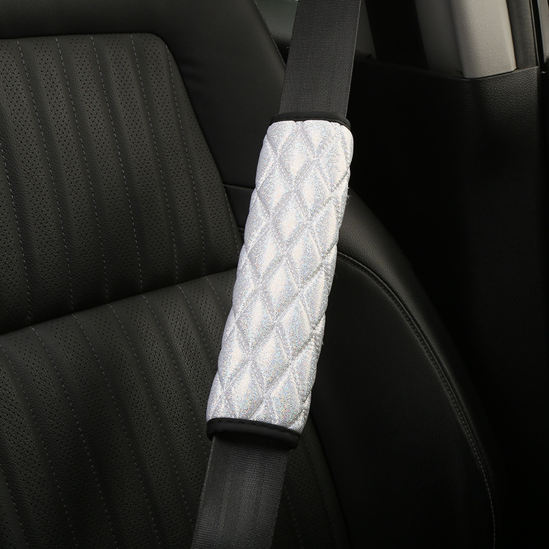 Pernă pentru centura de siguranță și pernă pentru cot, cusătură quilt, fibră de carbon, potrivire universală