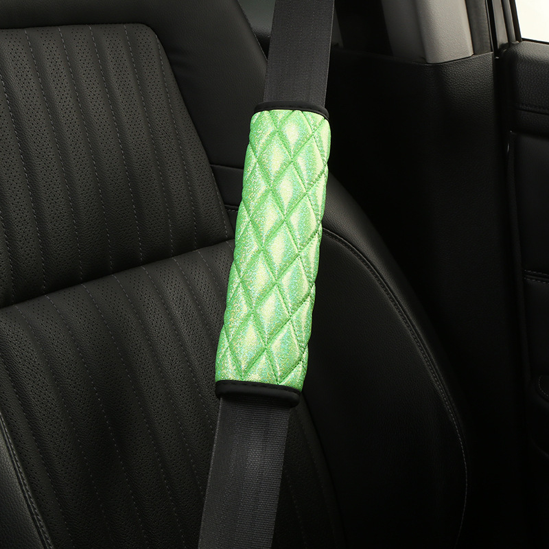 Pernă pentru centura de siguranță și pernă pentru cot, cusătură quilt, fibră de carbon, potrivire universală