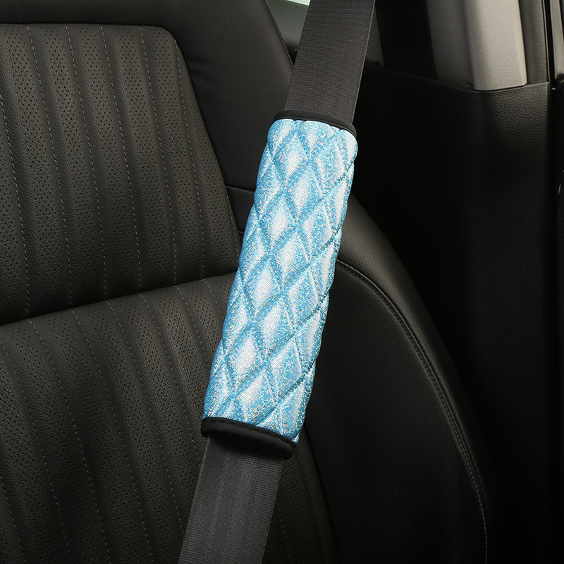 Pernă pentru centura de siguranță și pernă pentru cot, cusătură quilt, fibră de carbon, potrivire universală