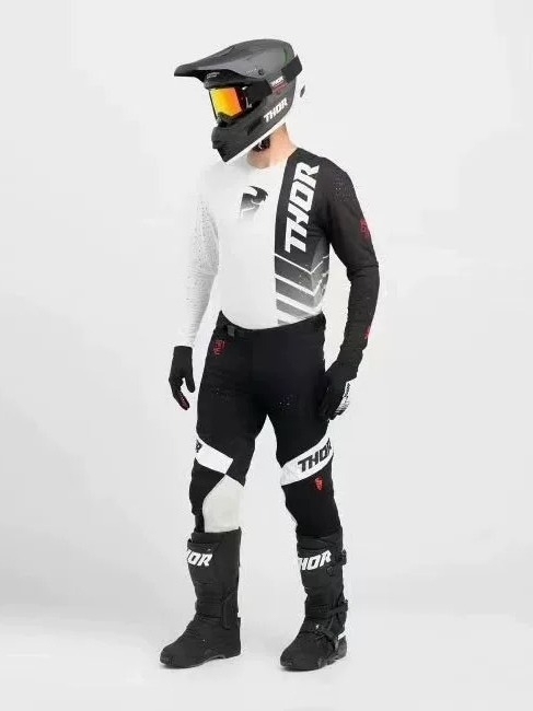 Costum off-road pentru motocicletă, mânecă lungă, poliester, unisex, stil split
