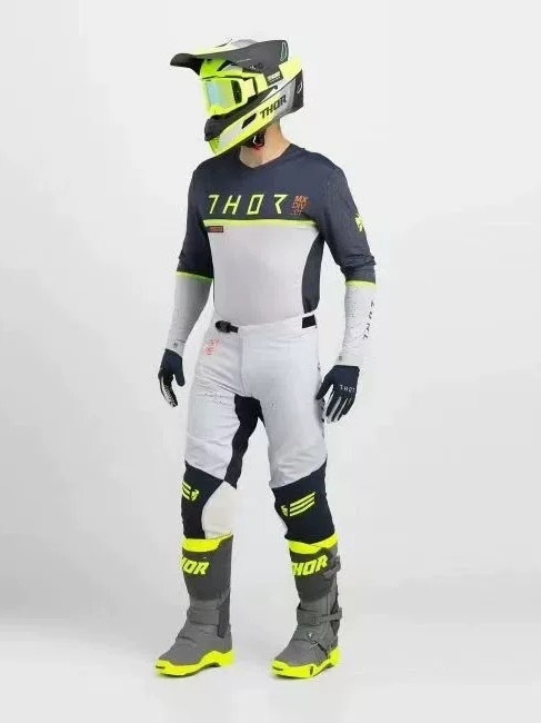 Costum off-road pentru motocicletă, mânecă lungă, poliester, unisex, stil split
