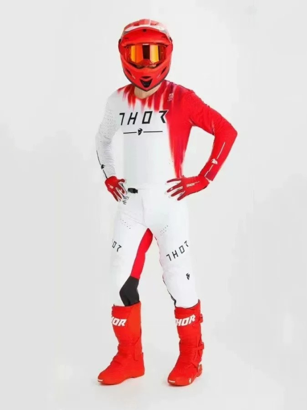 Costum off-road pentru motocicletă, mânecă lungă, poliester, unisex, stil split