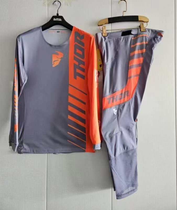 Costum off-road pentru motocicletă, mânecă lungă, poliester, unisex, stil split