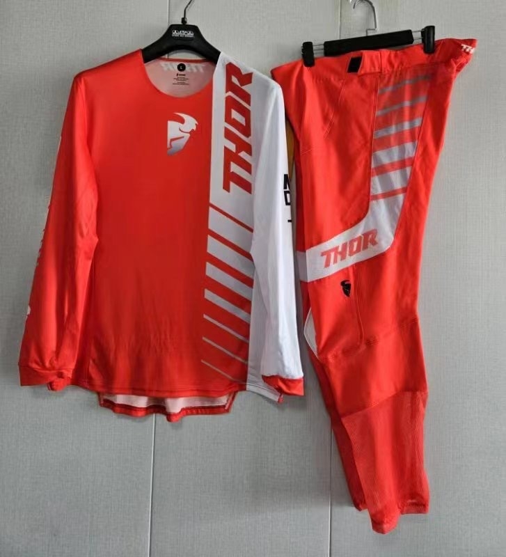 Costum off-road pentru motocicletă, mânecă lungă, poliester, unisex, stil split