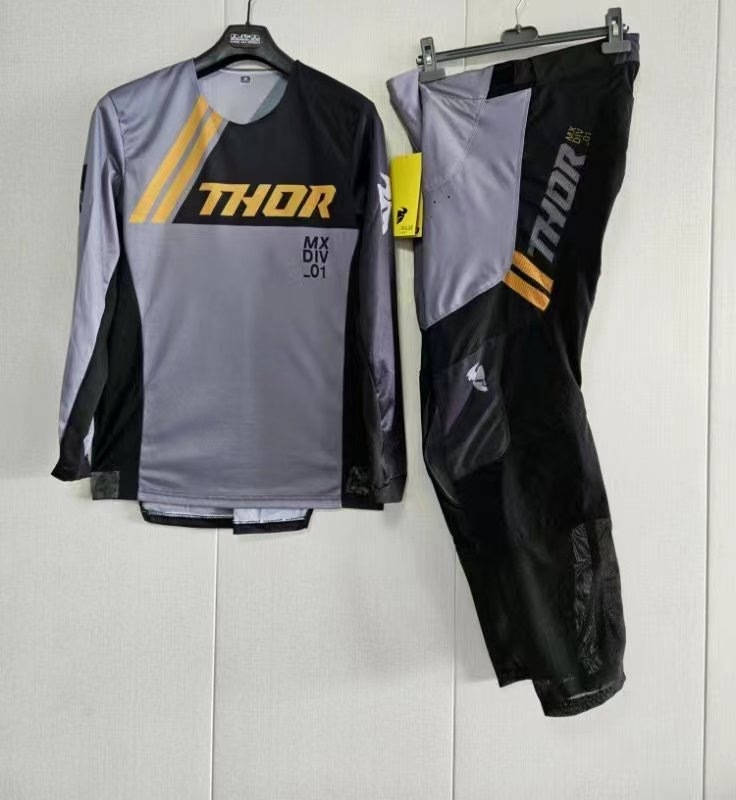 Costum off-road pentru motocicletă, mânecă lungă, poliester, unisex, stil split