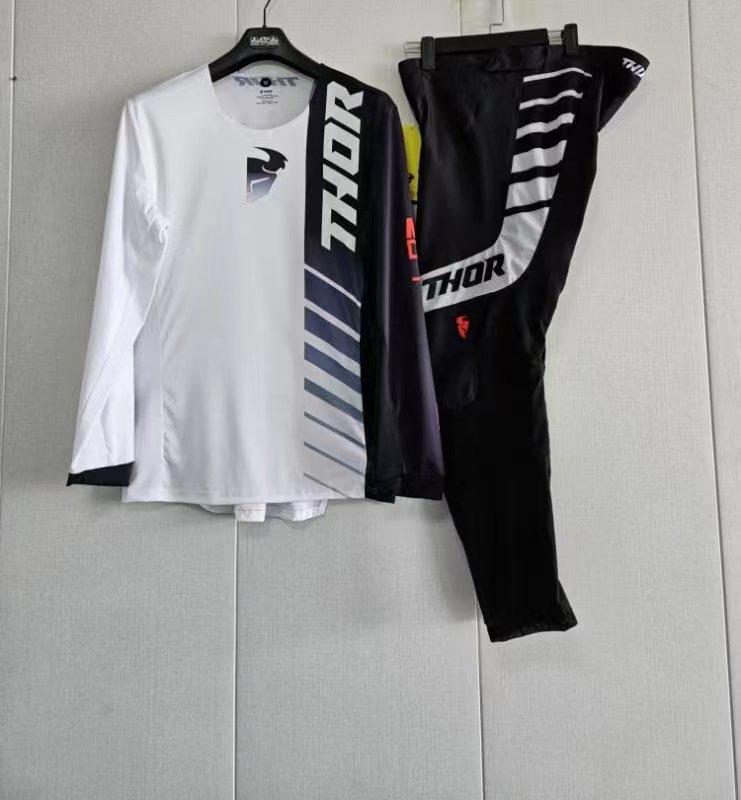 Costum off-road pentru motocicletă, mânecă lungă, poliester, unisex, stil split