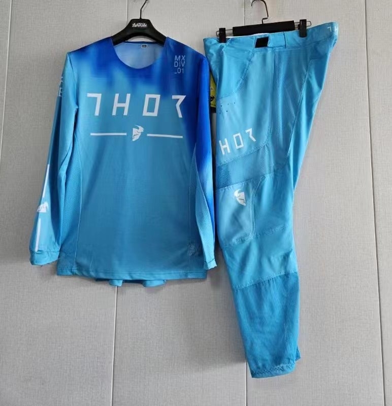 Costum off-road pentru motocicletă, mânecă lungă, poliester, unisex, stil split