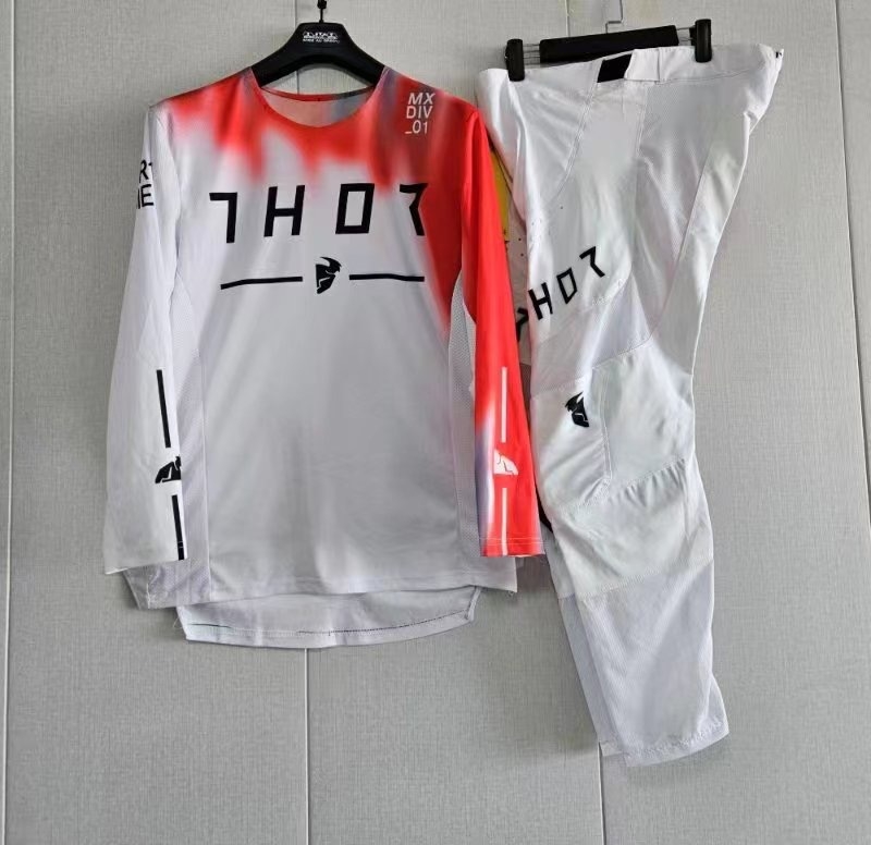 Costum off-road pentru motocicletă, mânecă lungă, poliester, unisex, stil split