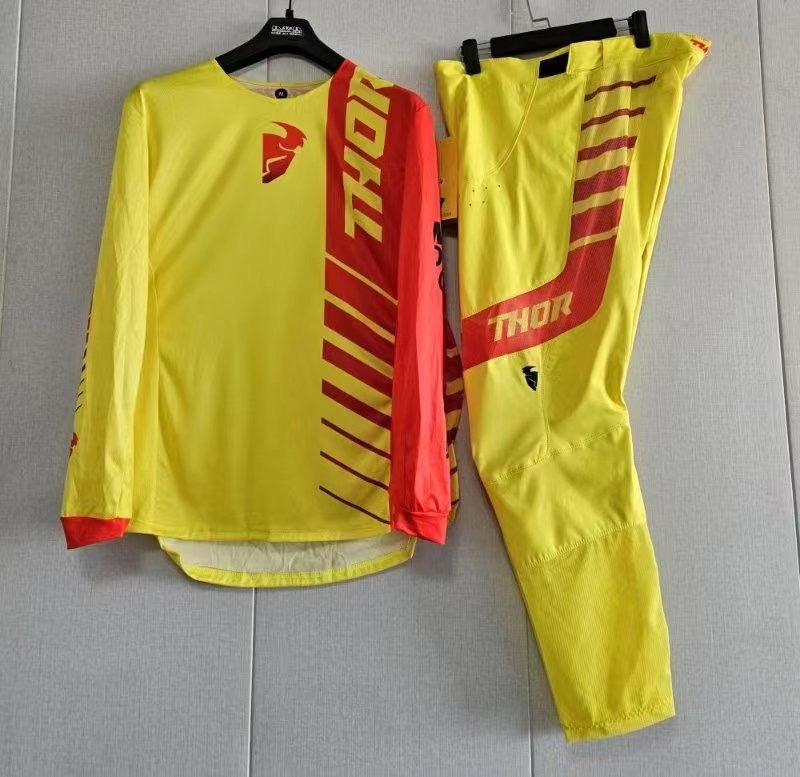 Costum off-road pentru motocicletă, mânecă lungă, poliester, unisex, stil split