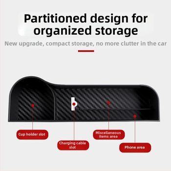 Автомобилна кутия за съхранение в пролуката между седалката и подлакътника – PP материал, устойчивост на компресия, възможност за лого, частна марка