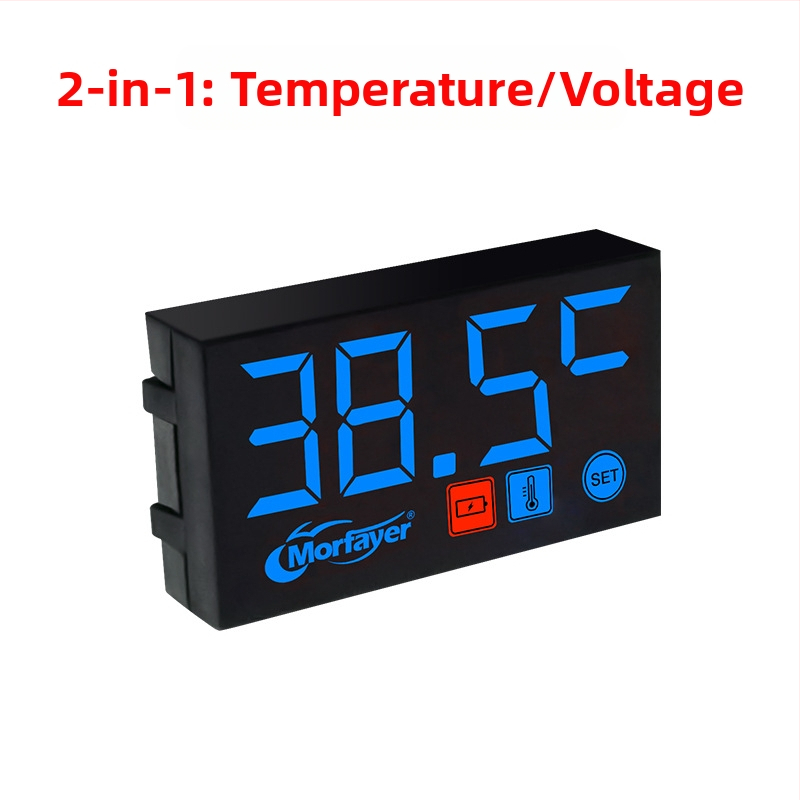 LED-näidikutega auto mõõteseade 3-in-1: voltmeeter, kell ja veetemperatuuri näidik (YL-M4525, PC-korpus, 9–24V)