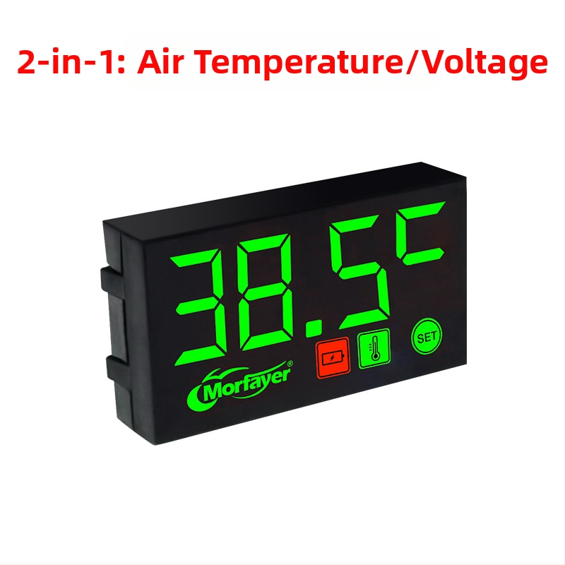 LED-näidikutega auto mõõteseade 3-in-1: voltmeeter, kell ja veetemperatuuri näidik (YL-M4525, PC-korpus, 9–24V)