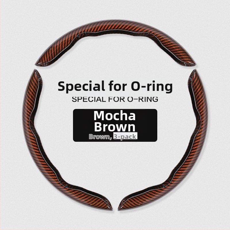 Κάλυμμα τιμονιού αυτοκινήτου με ανθρακονήμάτινο μοτίβο, υπερ-λεπτό, λαβή suede, καθολική για τέσσερις εποχές