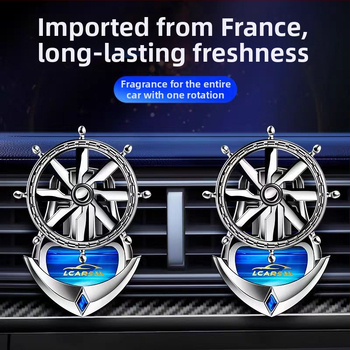 Κλιπ αρωματισμού αυτοκινήτου για αεραγωγό – κυκλικός κάτοχος αρωμάτων, ABS ηλεκτροπλατίωση, λουλουδένιο άρωμα, φρουτώδες άρωμα, 25-50 ml, εξάτμιση 61-90 ημερών