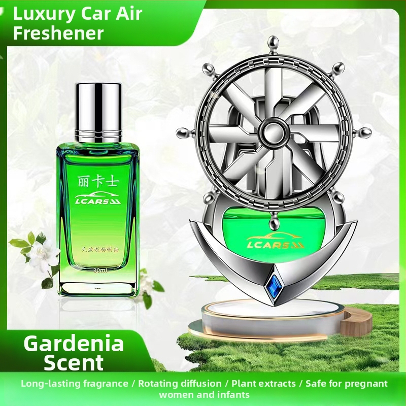 Κλιπ αρωματισμού αυτοκινήτου για αεραγωγό – κυκλικός κάτοχος αρωμάτων, ABS ηλεκτροπλατίωση, λουλουδένιο άρωμα, φρουτώδες άρωμα, 25-50 ml, εξάτμιση 61-90 ημερών