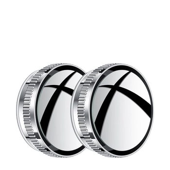 Κυκλικός καθρέφτης οπισθοπορείας αυτοκινήτου, μεταλλική κατασκευή, επίπεδος καθρέφτης, 180° ρυθμιζόμενος, συμβατός με όλα τα μοντέλα