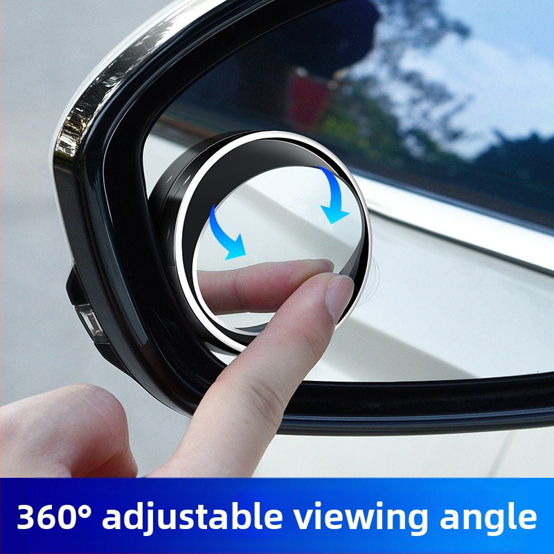 Огледало за задно виждане, кръгло, метален корпус, плоско огледало, регулиране на 180°, универсална съвместимост