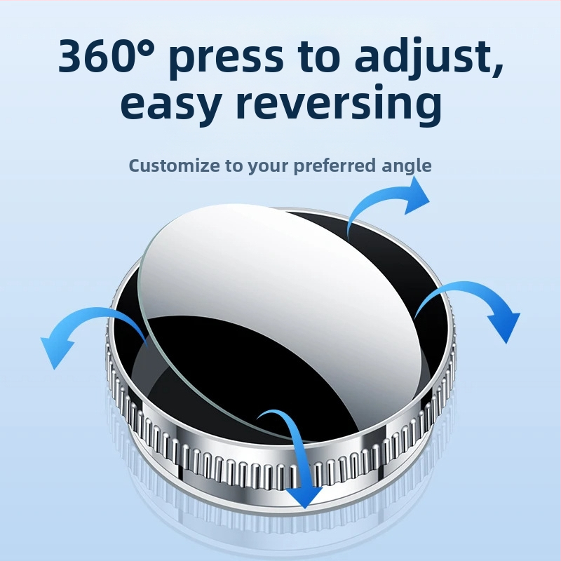 Огледало за задно виждане, кръгло, метален корпус, плоско огледало, регулиране на 180°, универсална съвместимост