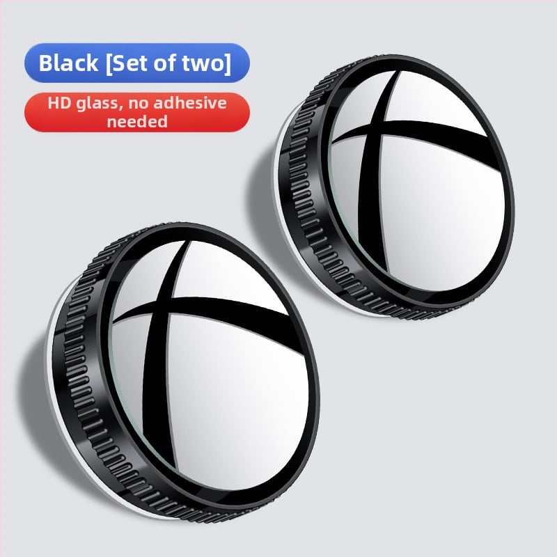 Огледало за задно виждане, кръгло, метален корпус, плоско огледало, регулиране на 180°, универсална съвместимост