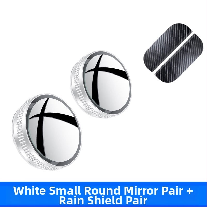 Огледало за задно виждане, кръгло, метален корпус, плоско огледало, регулиране на 180°, универсална съвместимост