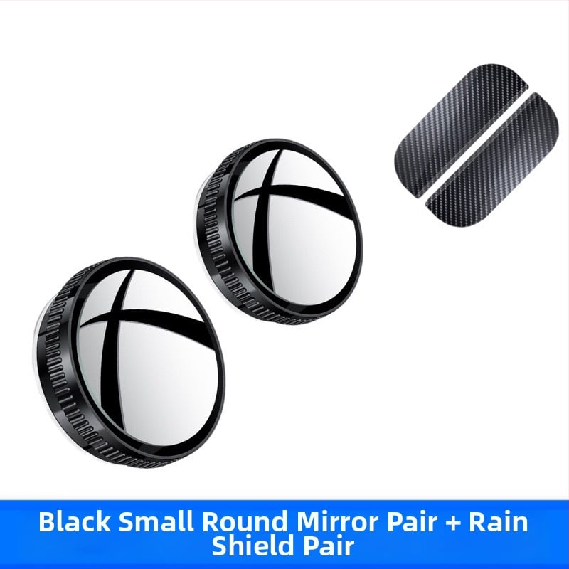 Огледало за задно виждане, кръгло, метален корпус, плоско огледало, регулиране на 180°, универсална съвместимост