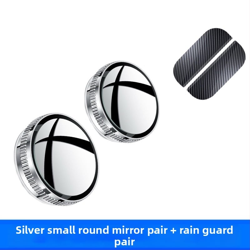 Огледало за задно виждане, кръгло, метален корпус, плоско огледало, регулиране на 180°, универсална съвместимост