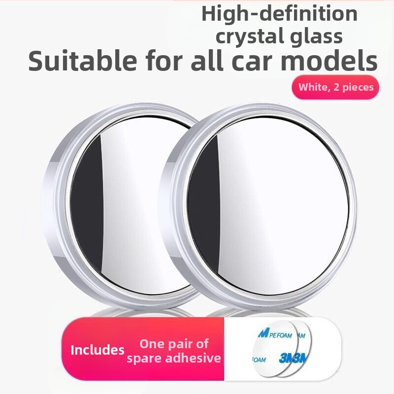 Огледало за задно виждане, кръгло, метален корпус, плоско огледало, регулиране на 180°, универсална съвместимост