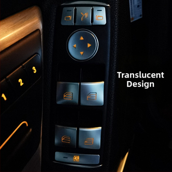 Διακόσμηση εσωτερικού κεντρικού πίνακα για CLS 12-17 (μοντέλα 350/260/320) με διακοσμητικά στρας στα πλήκτρα των ηλεκτρικών παραθύρων • Υλικό: Πλαστικό • Μοντέλο: 666