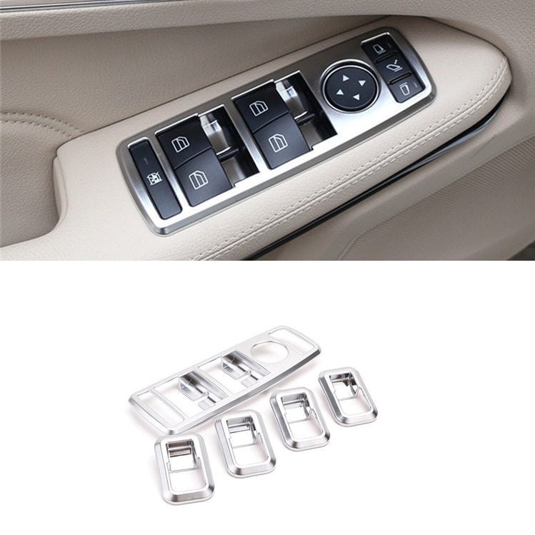 CLS 12-17 вътрешна декорация на централна конзола за CLS (модели 350/260/320) с декоративни блестящи елементи за бутоните на електрическите прозорци • Материал: пластмаса • Модел: 666