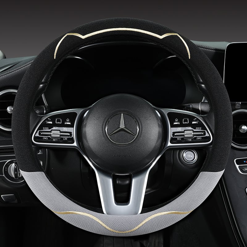 Κάλυμμα τιμονιού αυτοκινήτου, διαπνέον Ice Silk, χαριτωμένο σχέδιο με αυτιά γάτας, καθολική εγκατάσταση, για τέσσερις εποχές (Μάρκα: Riding Horse; Στυλ: Cute; Υλικό: Ice Silk; Εγκατάσταση: Καθολική)