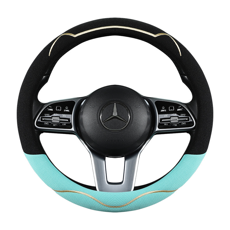 Κάλυμμα τιμονιού αυτοκινήτου, διαπνέον Ice Silk, χαριτωμένο σχέδιο με αυτιά γάτας, καθολική εγκατάσταση, για τέσσερις εποχές (Μάρκα: Riding Horse; Στυλ: Cute; Υλικό: Ice Silk; Εγκατάσταση: Καθολική)