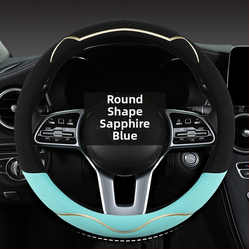 Κάλυμμα τιμονιού αυτοκινήτου, διαπνέον Ice Silk, χαριτωμένο σχέδιο με αυτιά γάτας, καθολική εγκατάσταση, για τέσσερις εποχές (Μάρκα: Riding Horse; Στυλ: Cute; Υλικό: Ice Silk; Εγκατάσταση: Καθολική)