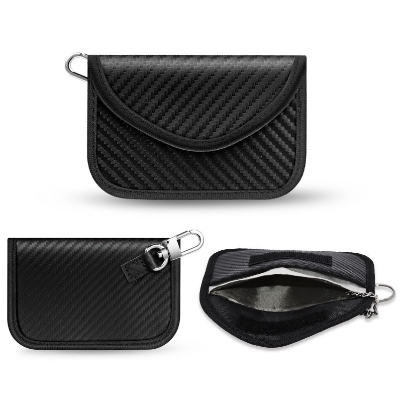 Szénszálas autókulcs tok RFID védelmével és univerzális kompatibilitással