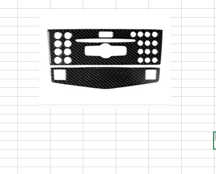 Panel središnje konzole CD od pravih karbonskih vlakana za Mercedes-Benz W204 C-Class (2007–2010), prilagodljiv s logom, proizvedeno u Guangzhou