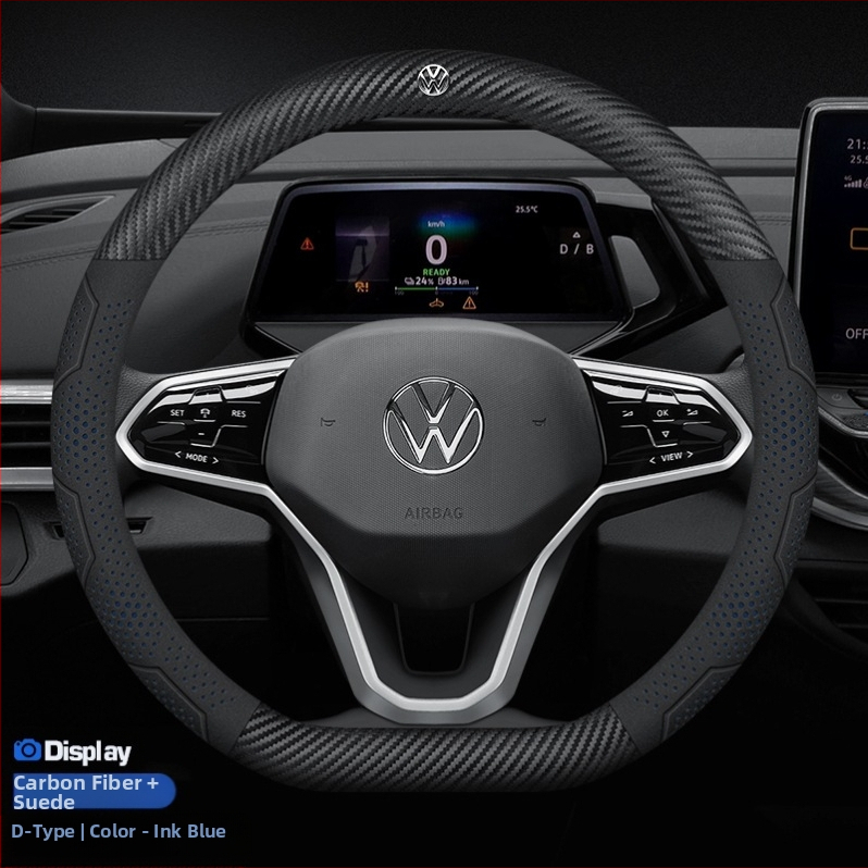 Κάλυμμα τιμονιού από σουέντ - universal για όλες τις εποχές, αρχικό στυλ, μάρκα Sulemei, εγκατάσταση ειδικά σχεδιασμένη για αυτοκίνητα.