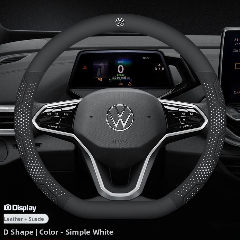 Κάλυμμα τιμονιού από σουέντ - universal για όλες τις εποχές, αρχικό στυλ, μάρκα Sulemei, εγκατάσταση ειδικά σχεδιασμένη για αυτοκίνητα.