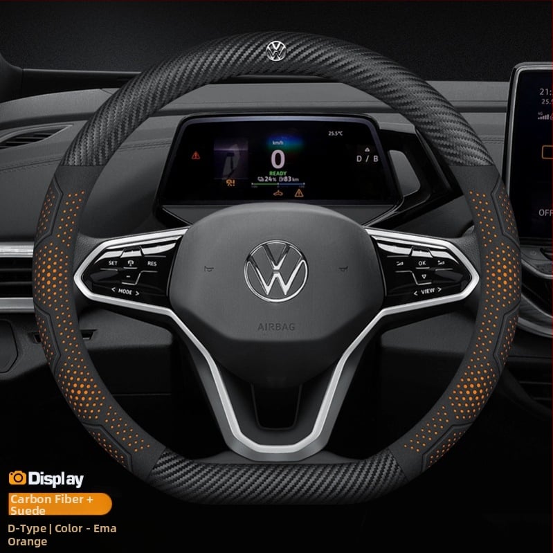 Κάλυμμα τιμονιού από σουέντ - universal για όλες τις εποχές, αρχικό στυλ, μάρκα Sulemei, εγκατάσταση ειδικά σχεδιασμένη για αυτοκίνητα.