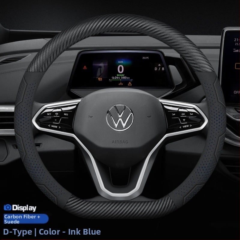 Κάλυμμα τιμονιού από σουέντ - universal για όλες τις εποχές, αρχικό στυλ, μάρκα Sulemei, εγκατάσταση ειδικά σχεδιασμένη για αυτοκίνητα.