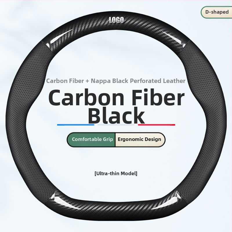 Κάλυμμα τιμονιού από γνήσιο δέρμα, αθλητικό στυλ, καθολική εφαρμογή τεσσάρων εποχών, εγκατάσταση ειδικού αυτοκινήτου