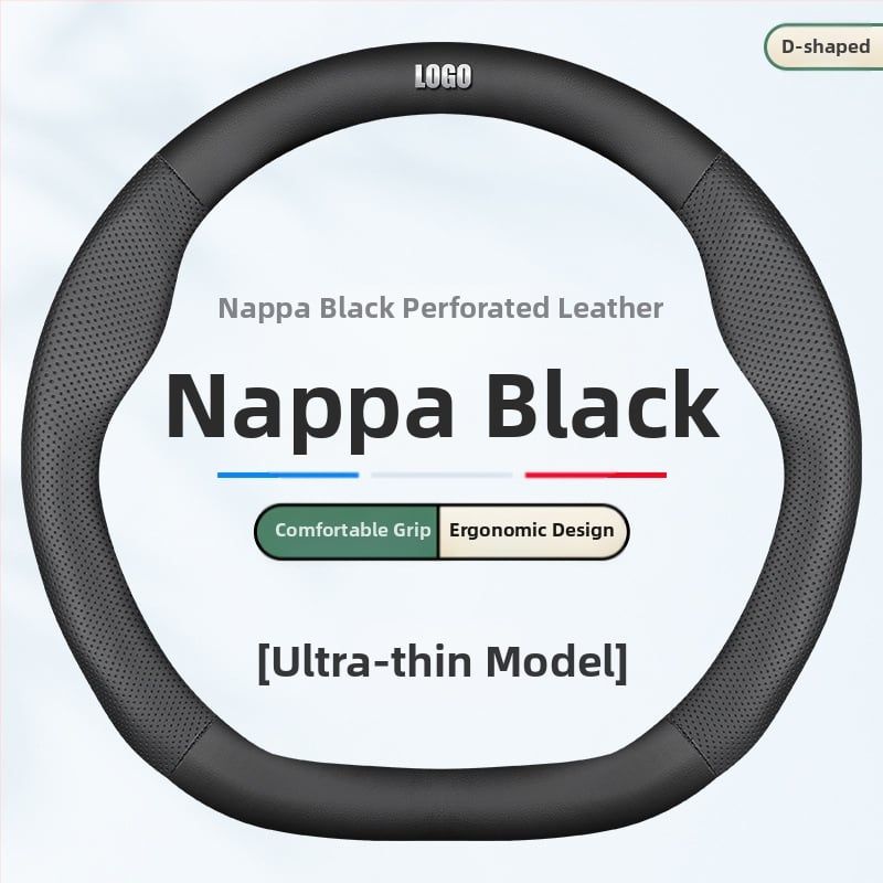 Κάλυμμα τιμονιού από γνήσιο δέρμα, αθλητικό στυλ, καθολική εφαρμογή τεσσάρων εποχών, εγκατάσταση ειδικού αυτοκινήτου