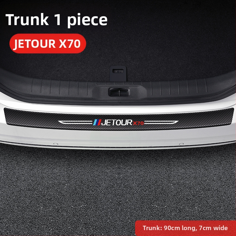 Jetto X70 pedál küszöb anti‑ütköző csík, karbon rostos bőr textúrával, testreszabott feldolgozás, Di Changed márka