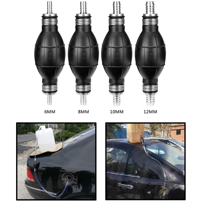 Ručna pumpa za gorivo za automobilsku i plovnu upotrebu — univerzalna kompatibilnost, aluminijski jednostrani ventil, gumena konstrukcija